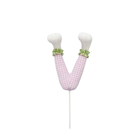 New Lot of two Easter Plush Bunny Bottom / Leg / Tail Pick - Picture 5 of 5